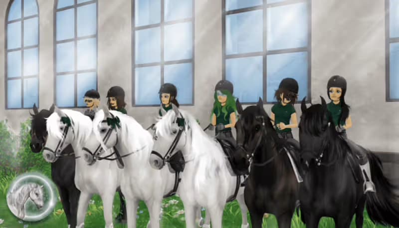 Clubmitglieder zu Pferd